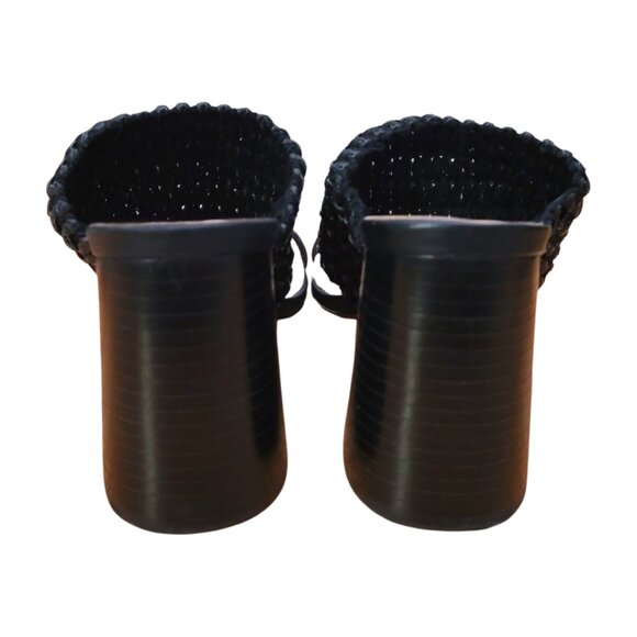 SCHUTZ Brazil Made 2 Straps Braided Sandal in Black Sz 7.5 B - Picture 5 of 10